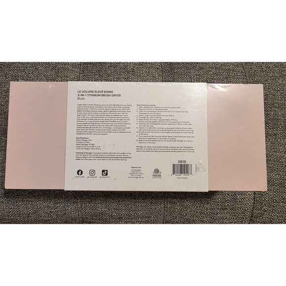 L’ange Le Volume Elevé 65mm 2-in-1 Titanium Brush Dryer Blush New Sealed - Picture 2 of 4